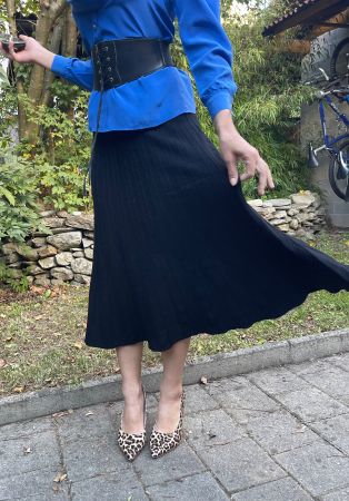 Chic e elegante Gonna Lunga di viscosa a maglia-S/L-nuovo