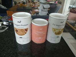 Vegan Protein alle mind 1/2 voll