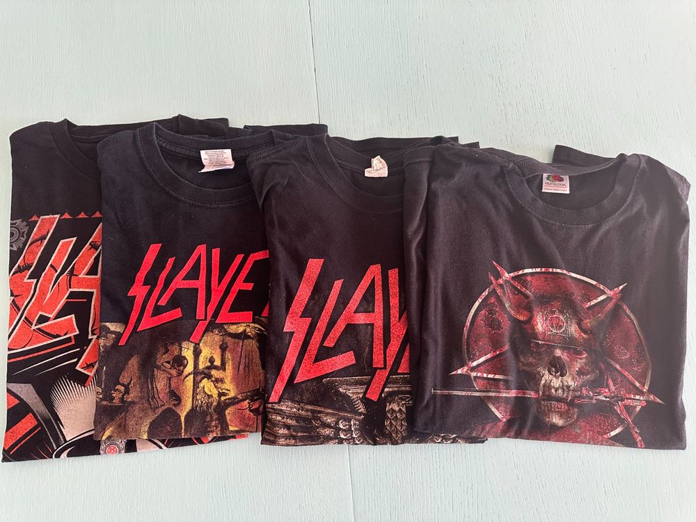 4 x original Slayer Tour Shirts, Thrash Metal, OG, vintage Kaufen auf