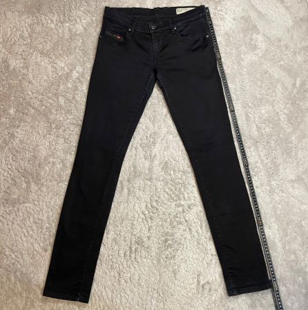 Diesel Grupee W27 L32 Jeans Schwarz Super Slim Stretch