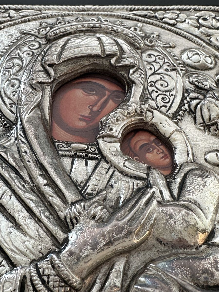 Dipinti: Silber Ikone Madonna mit Kind – Nuovo (secondo la descrizione) da Nebikon venduto da Vanessa2003 2