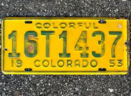 Alte Autonummer Amerika Colorado 1953