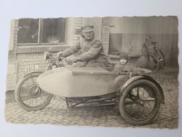 Alte Foto Motorrad mit Seitenwagen um CH Nummer 1920 Töff R1