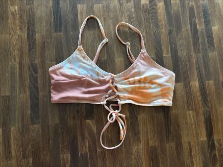 Bikini Oberteil Batik Orange Rosa Grösse S
