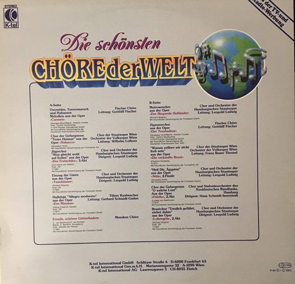 Schallplatten: Die schönsten Chöre der Welt (LP) – Gebraucht aus Grüningen von azulmarron 1