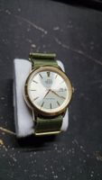 Orient Bambino Automatic Gold Tone Watch with Green Nato