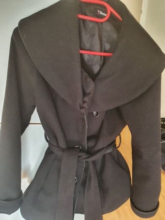 Manteau veste noir ceinture taille M