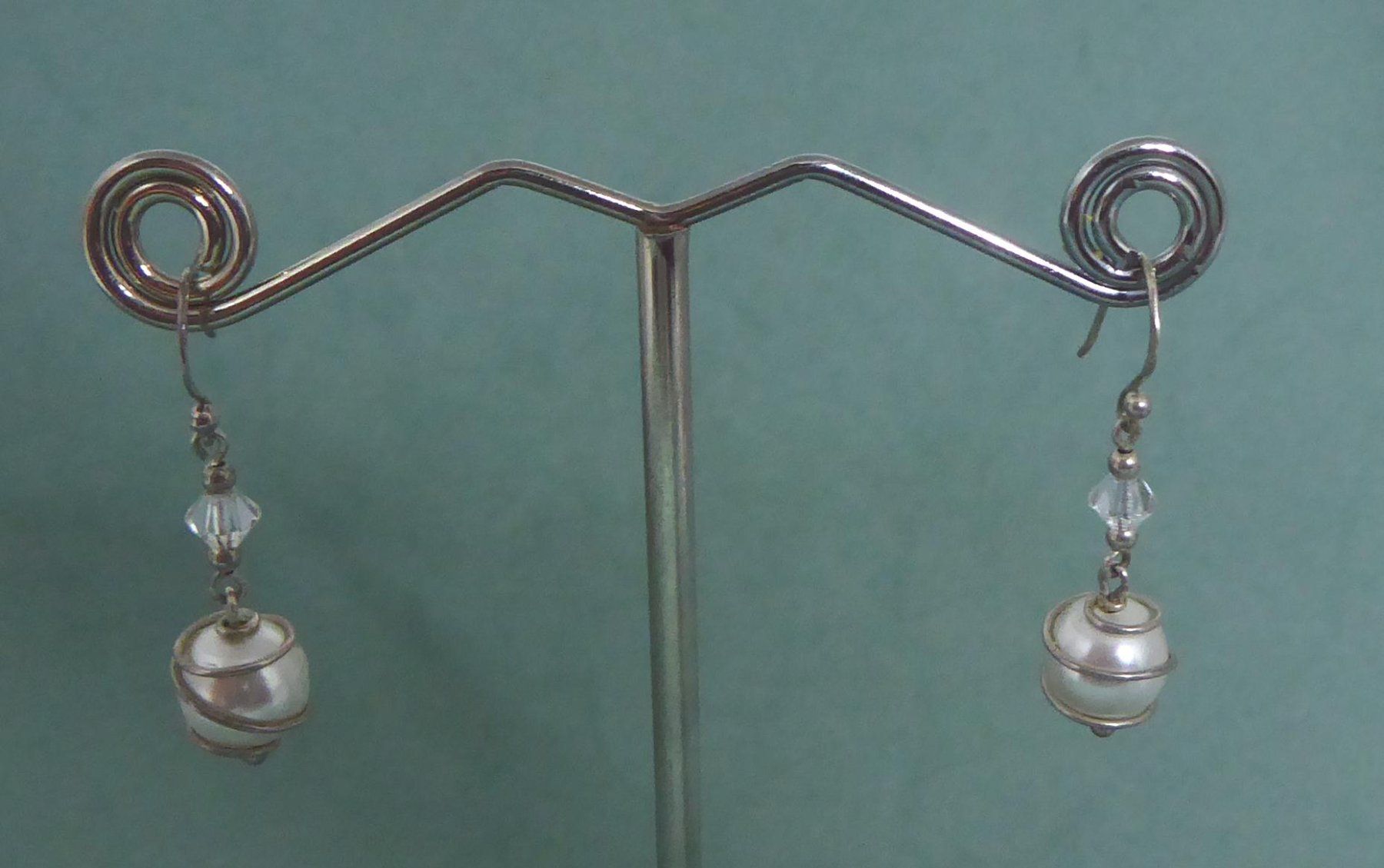 Ohrringe & -stecker: Ohr Ringe / Hänger 925 Silber mit synthetischer Perle – Gebraucht aus Muri AG von silvermouse007