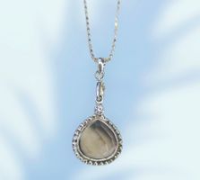 Rauch Quarz Kettenanhänger 925 Sterling Silber