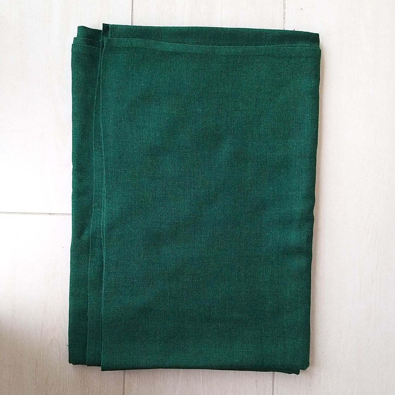 Nappe Ancienne Dralon Vert Foncé + 12 Serviettes De Table - Set Acrylique Vintage