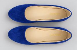 Samtige königsblaue Ballerinas – Grösse 36 – neu