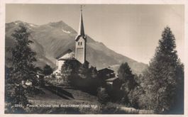 Fiesch Postkarte Kirche und Bettlihorn, ungebraucht!