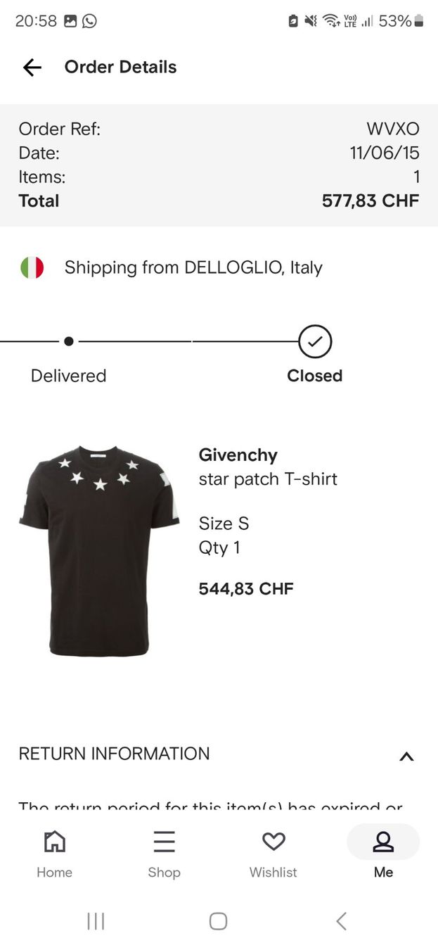 Givenchy T-shirt: Givenchy T-shirt – Nuovo (secondo la descrizione) da Grenchen venduto da Lucifero17 2