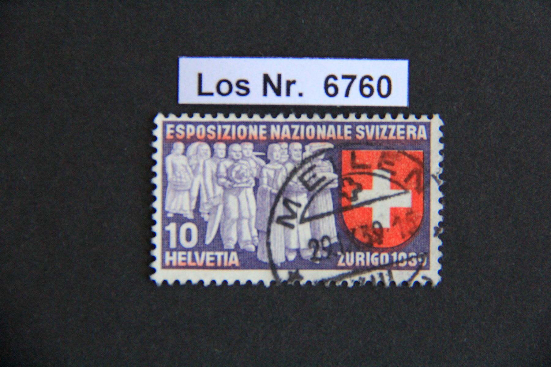 Tutti i francobolli: CH 1939 Ortsstempel mit Datum                       Los 6760 – Usato da Volken venduto da jukon65