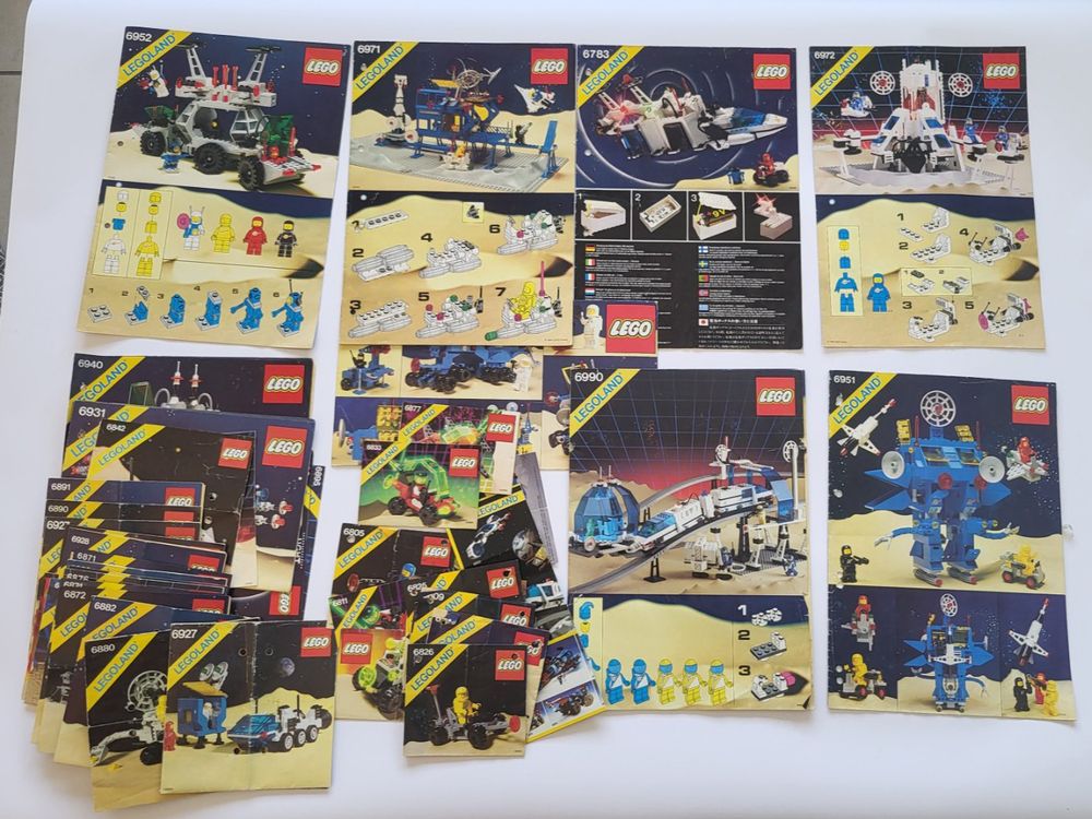 alte-lego-space-weltraum-bauanleitungen-aus-den-80ern-gebraucht-in