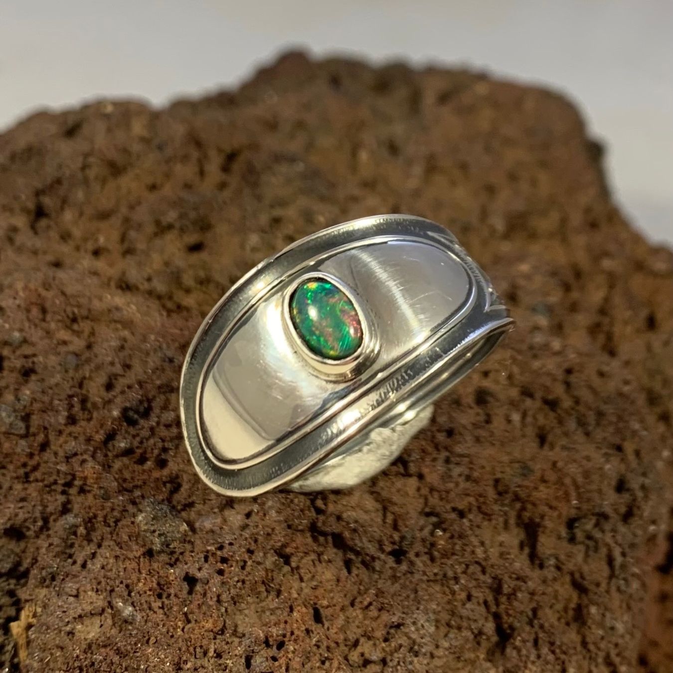 Anelli: Silberring mit Opal Gr.63 – Nuovo (secondo la descrizione) da Thun venduto da Svonskj 1