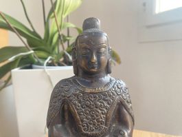 Buddha Figur Bronze Art Deco Antik