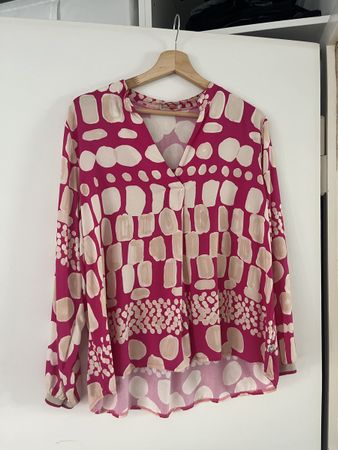 Seidenbluse Pink Grösse S