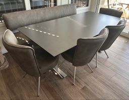 Hochwertige Venjakob Essgruppe – Essbank + 4 Drehstühle