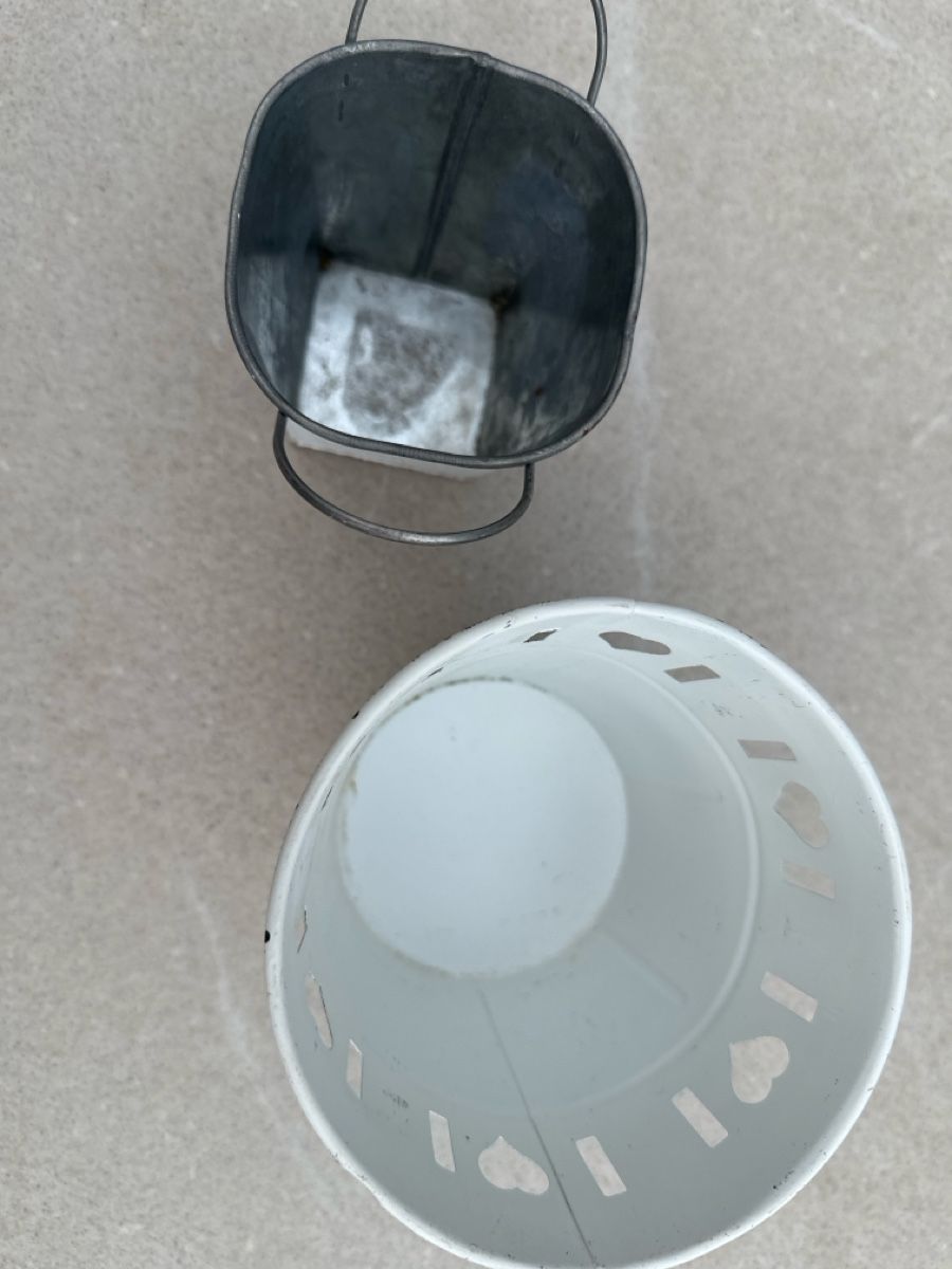 Vasi per fiori: 2 Blumentöpfe Shabby Chic – Usato da Rothenburg venduto da wer_g9fd 5