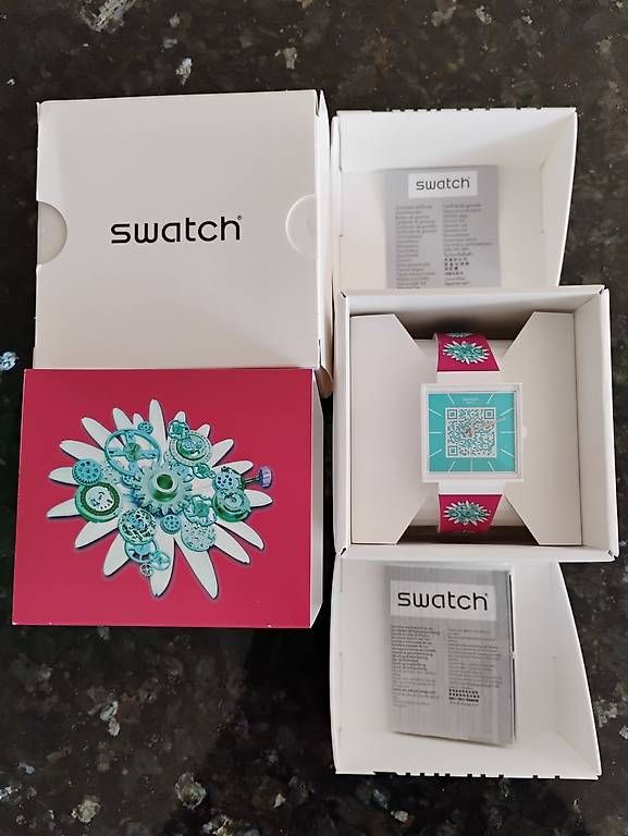 Orologi: Swatch quadratisch, modisch, INKL. VERSAND CH – Usato da Giswil venduto da Anubis20