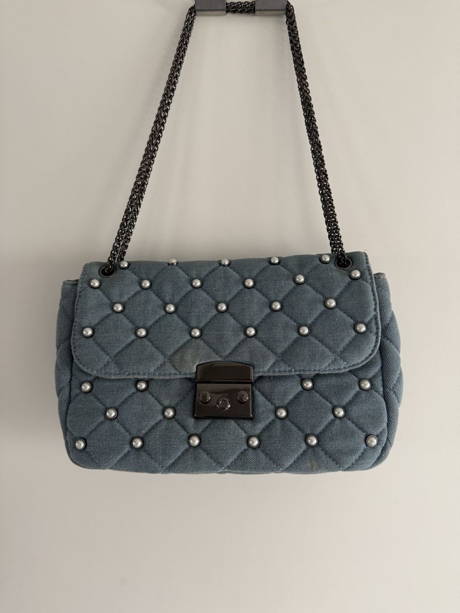 Hallhuber Borse da donna: Hallhuber Denim Handtasche mit Perlen – Usato da Zürich venduto da jag_9gyt