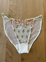 Wunderschön Unterteil L Spitzenstickerei Floral Weiss