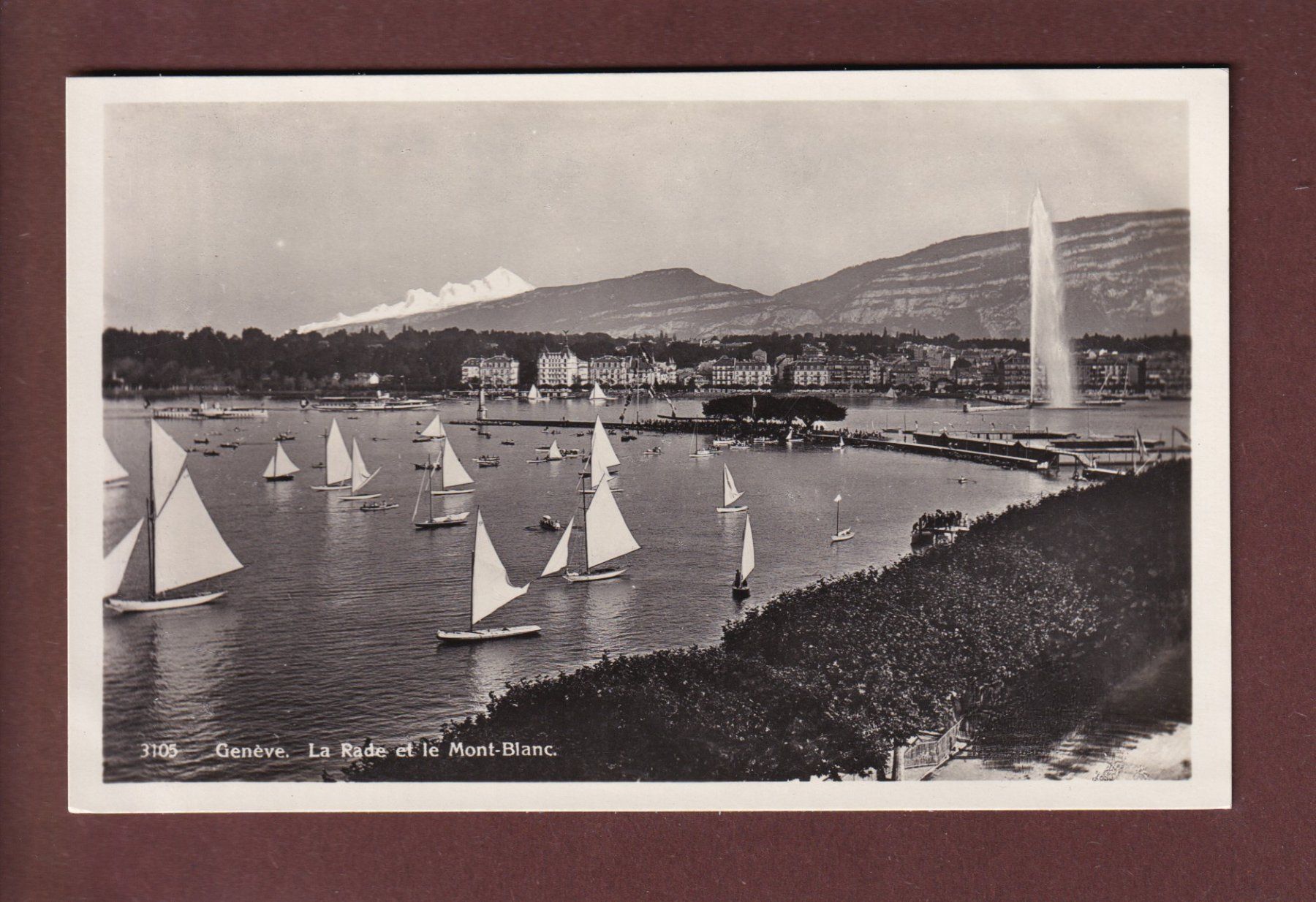 Ansichtskarten: GENEVE - Rade et Mont-Blanc – Gebraucht aus Pully von nicecards