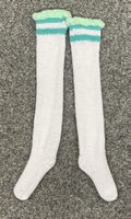 Kniestrümpfe weiss grün gestreift neu! Grösse 38/39