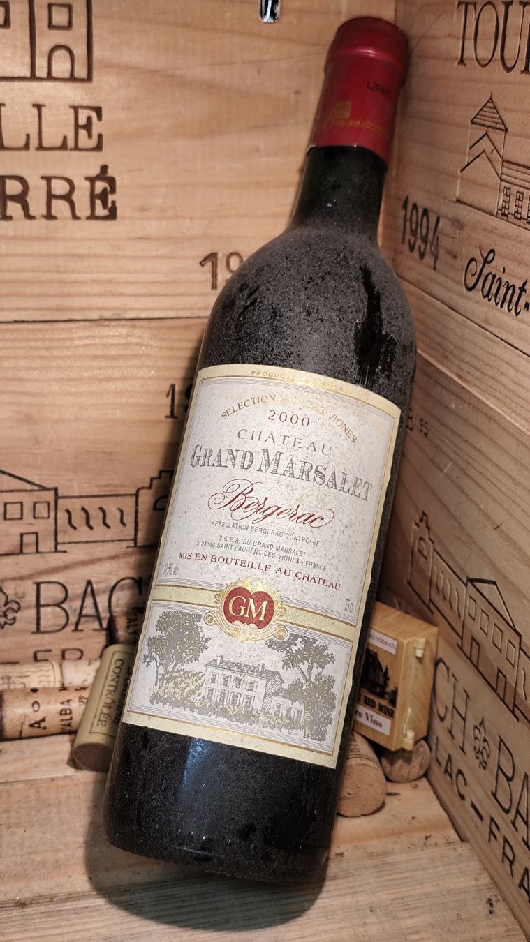 Vino: 2000 Château Grand Marsalet Bergerac – Nuovo e nell'imballaggio originale da Büsserach venduto da Vintage-vins