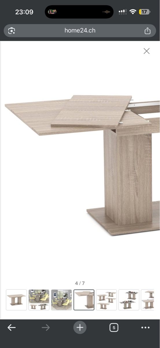 Pfister Set di tavolo e panche: Moderner Esstisch in Holzoptik mit 6 Stühle! – Usato da Spreitenbach venduto da Senamkhan 4
