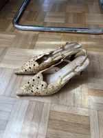 Elegante Sommer-Slingpumps, beige, Gr. 38 – Ein Hingucker!