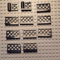 Lego 11x Zaun schwarz
