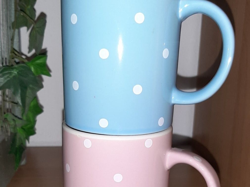Tazze: KAFFEEBECHER POLKA DOTS ER UND SIE – Nuovo (secondo la descrizione) da spreitenbach venduto da lumbalplatte
