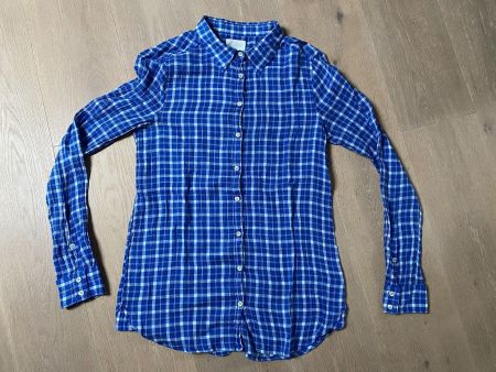 Coole blau karierte InWear Bluse Grösse 36