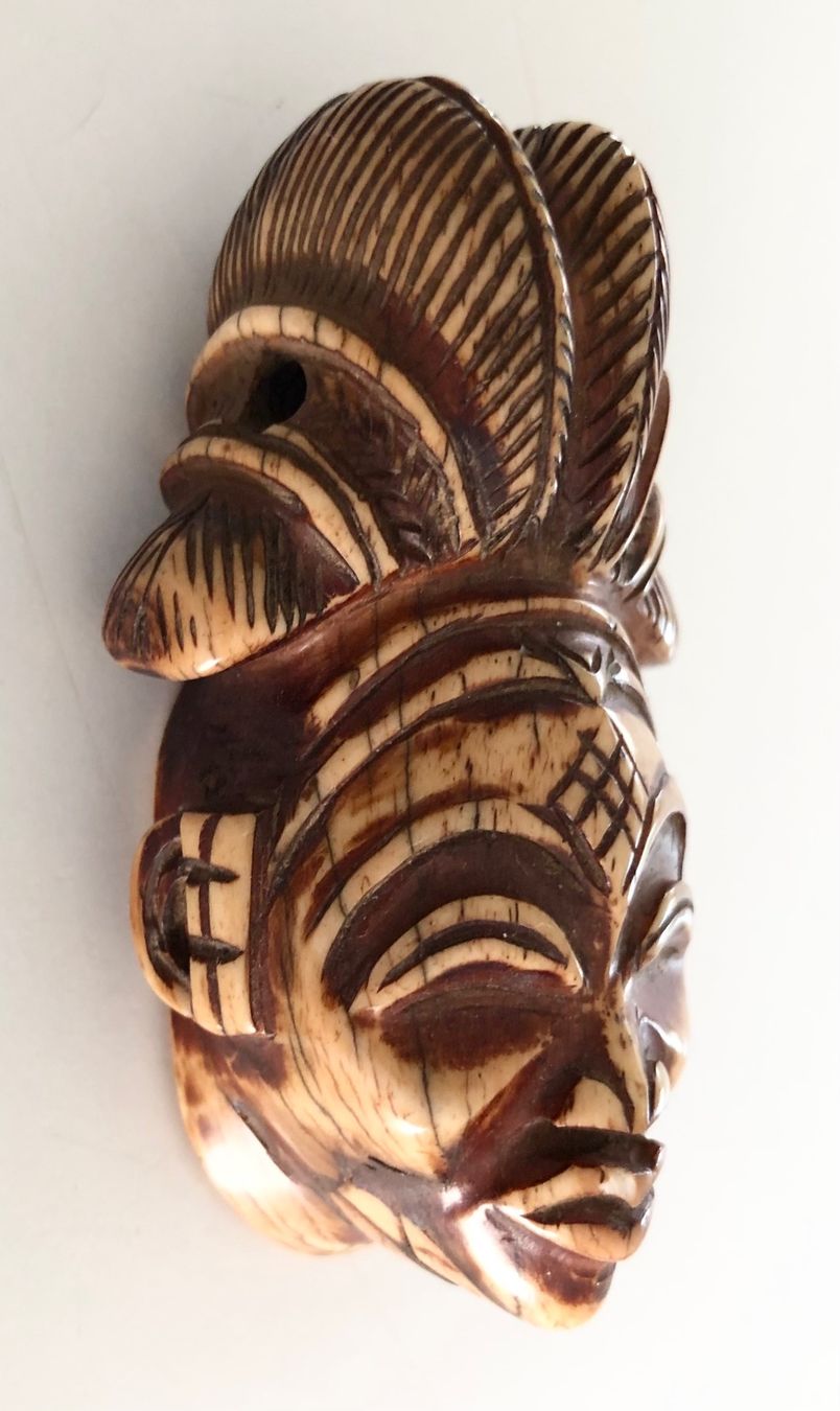 Skulpturen & Statuen: Rarität wunderschöne alte Passport Maske Punu Gabun 7,5 cm – Gebraucht aus Rüthi (Rheintal) von Kunsthaus777 5