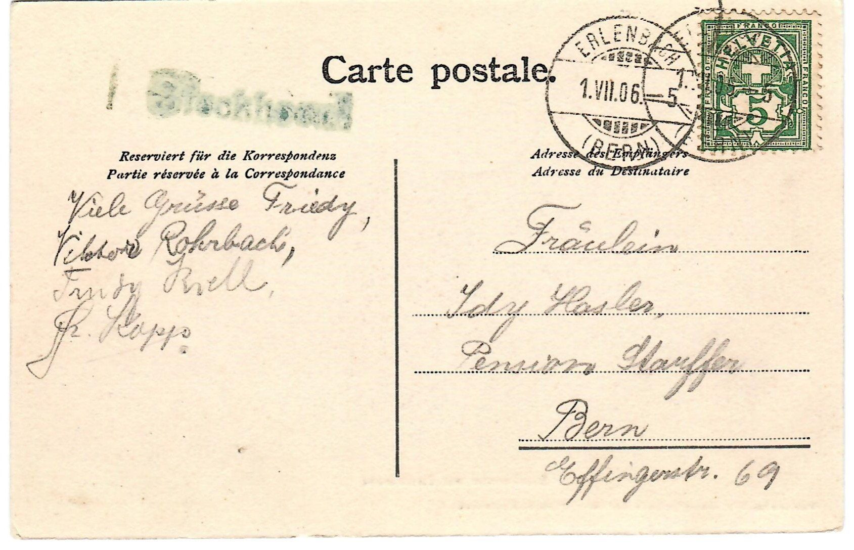 Cartoline postali: Stockhorn mit Stockensee – Usato da Zweisimmen venduto da jakobsweg 1