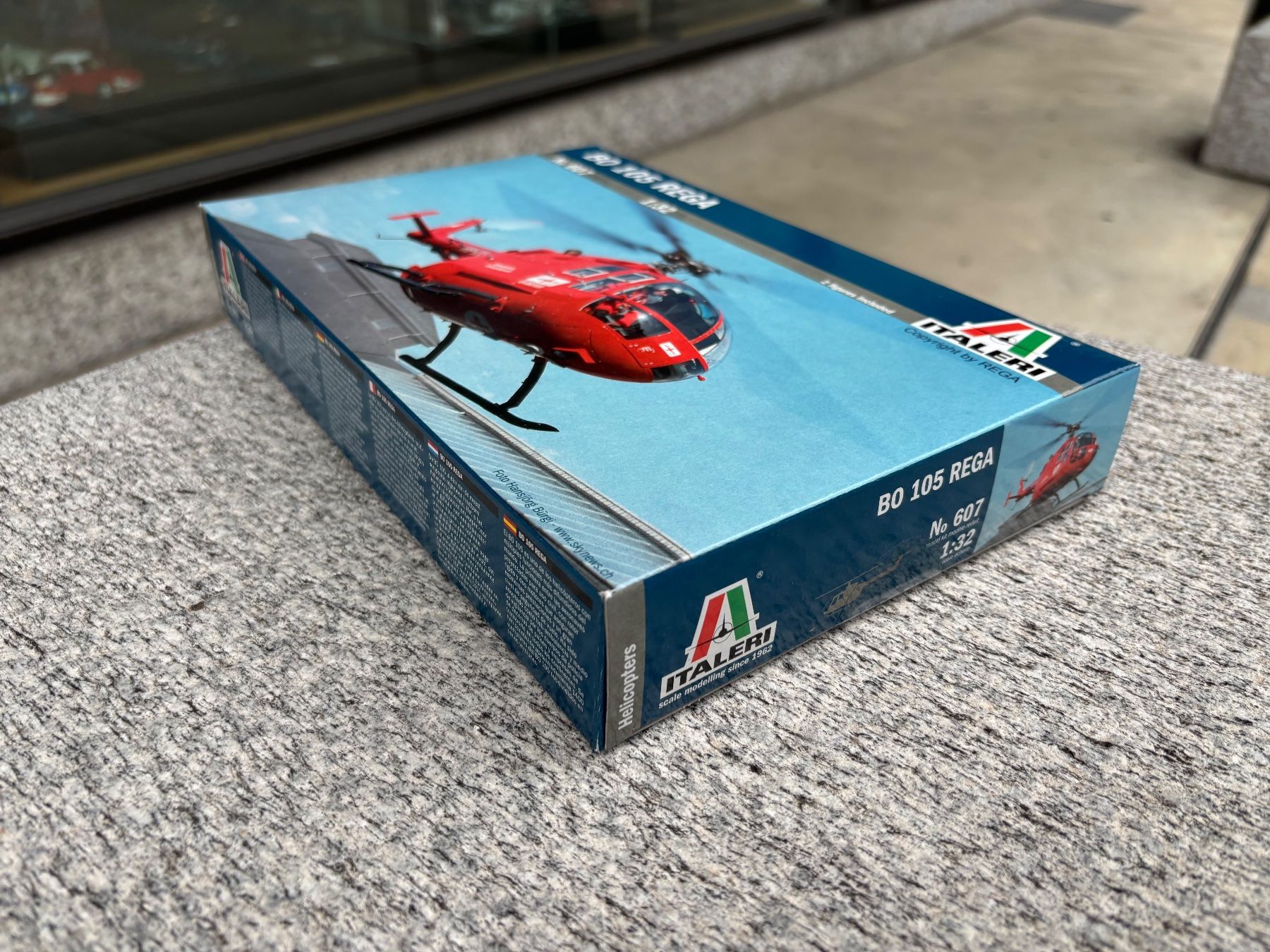 Italeri Kit di modellismo & Modellini statici: Italeri 1:32 B0 105 REGA 607 – Nuovo e nell'imballaggio originale da Chiasso venduto da Carrara-Modellismo 2