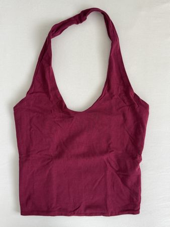 Stradivarius Top, Gr. XS, Weinrot, Sommer Must-Have!