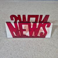 News Acryl rot Magazin Rack Plexiglas Zeitungsständer