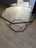 Glas-Couchtisch aus schwarzem Stahl - Maisons du Monde