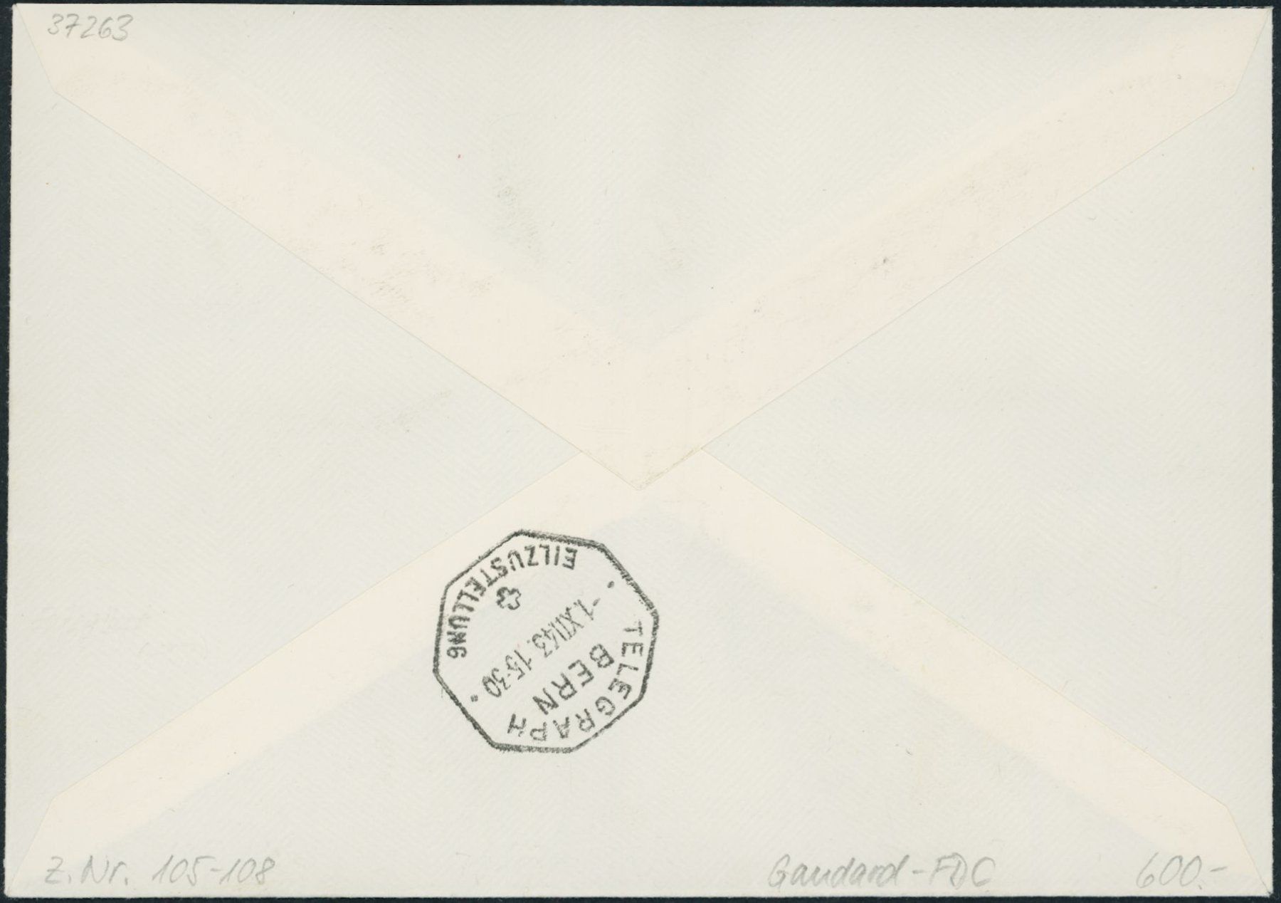 Tutti i francobolli: 1943 - Pro Juventute - Ersttagsbrief FDC ET - Gaudard – Usato da Schindellegi venduto da leecollect 1