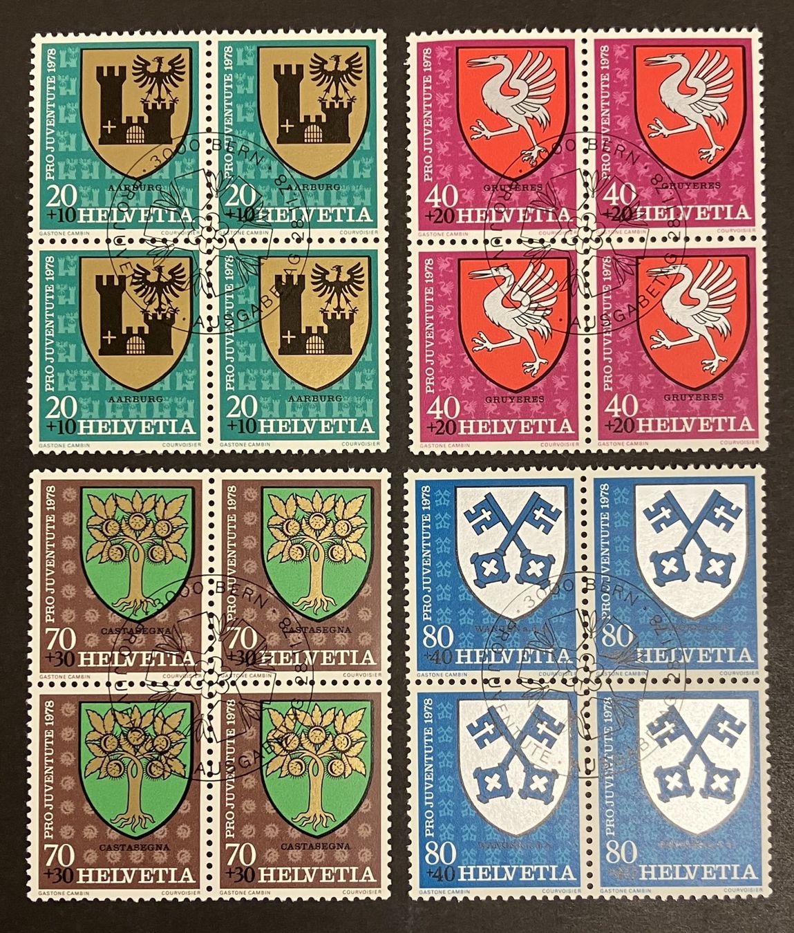 Tutti i francobolli: SATZ PJ GEMEINDEWAPPEN 1978 ET ⦿ – Usato da Oberwil BL venduto da SALOB