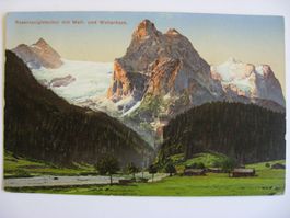 AK  Rosenlaui-Gletscher mit Well- und Wetterhorn