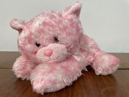 Süsse rosa Plüsch Katze (25 cm)