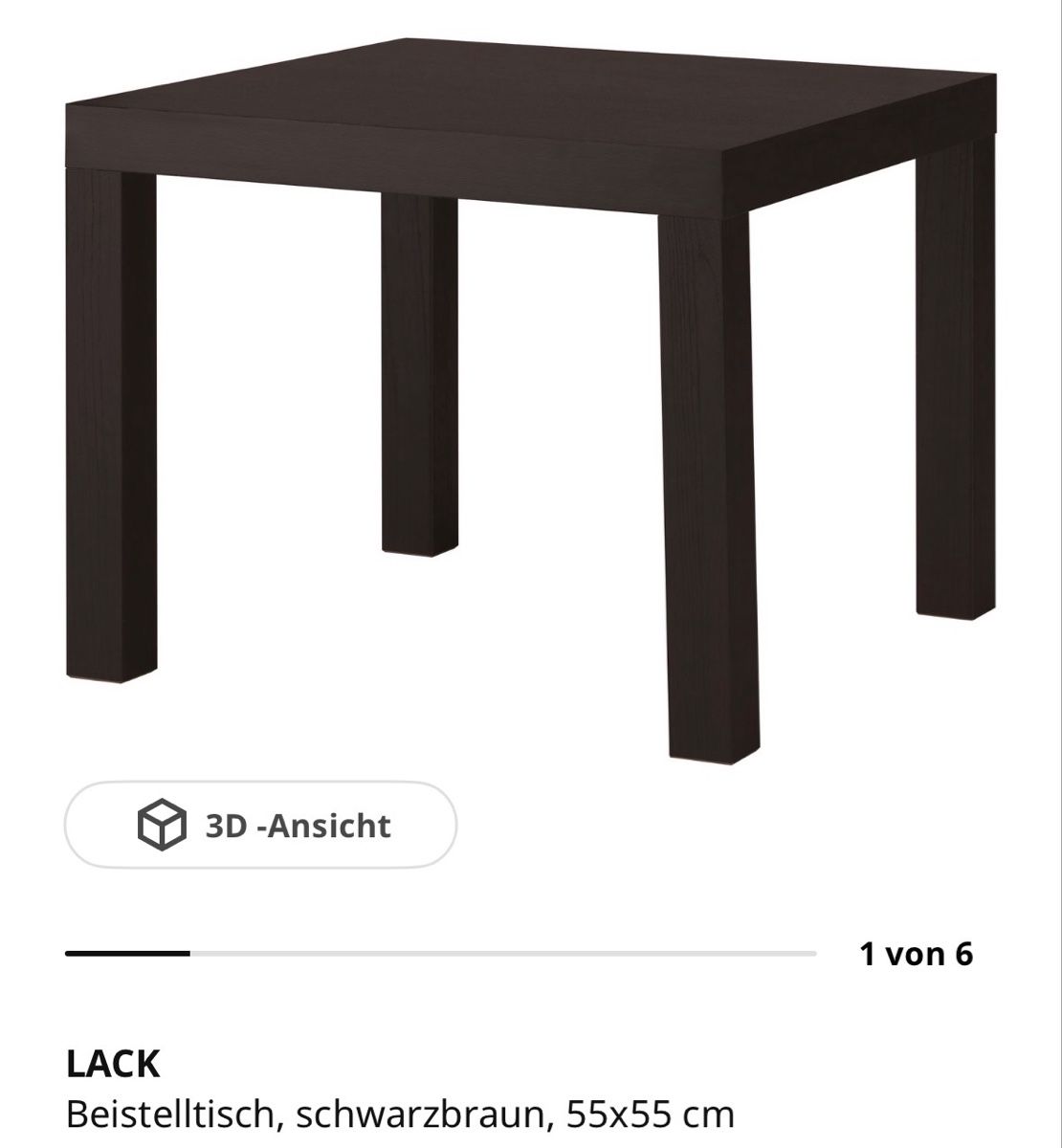 Ikea Tische: IKEA Lack Tisch schwarz 55x55x45 – Gebraucht aus Wermatswil von taz_2nsf