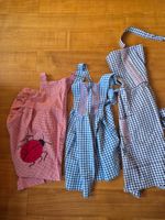 3 alte schöne bestickte Kinderschürzen