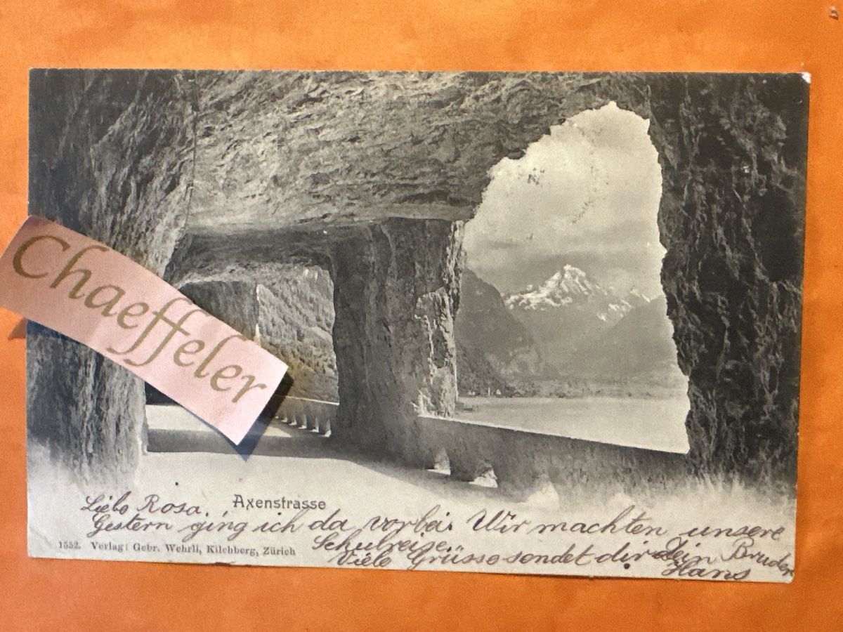Cartoline postali: 1904 Axenstrasse – Usato da Zürich venduto da Chaeffeler