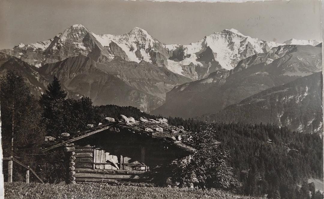 Cartoline postali: BEATENBERG  -  Eiger - Mönch - Jungfrau - 1943 – Usato da Delémont venduto da Domdom1