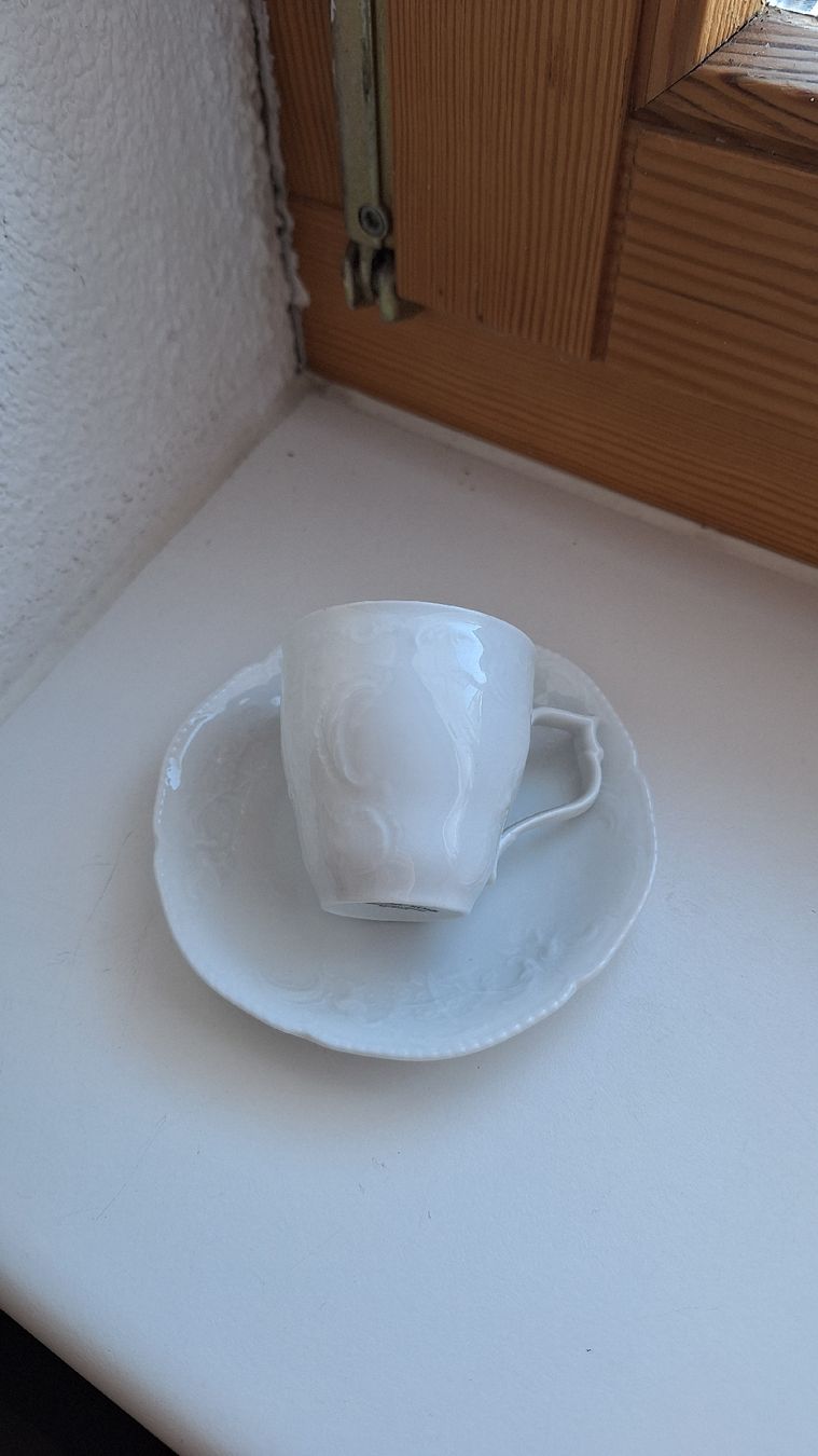 Rosenthal Tazze: Rosenthal Mocca Tasse mit Unterteller – Nuovo e nell'imballaggio originale da Schwarzenbach SG venduto da ct-porzellan 1